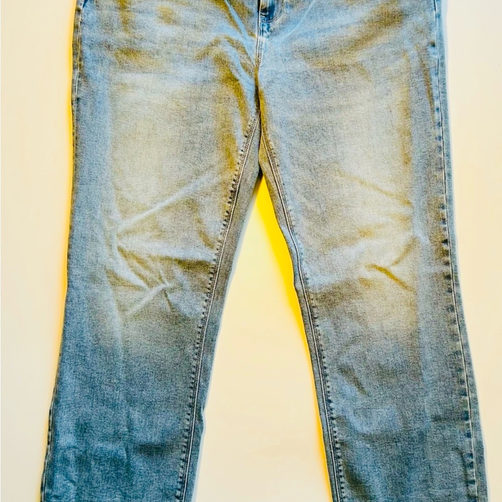 HUDSON LOS ANGELES MIDRISE STRAIGHT JEANS ICY BLUE STRETCH DENIM CHOOSE SIZE NEW